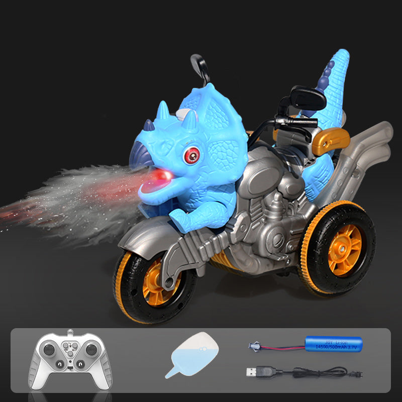 CM01-02-03-04 2.4G RC Spray Dinosaur Motorcycle Toy Light Sound Stunt Mechanical Vehicle