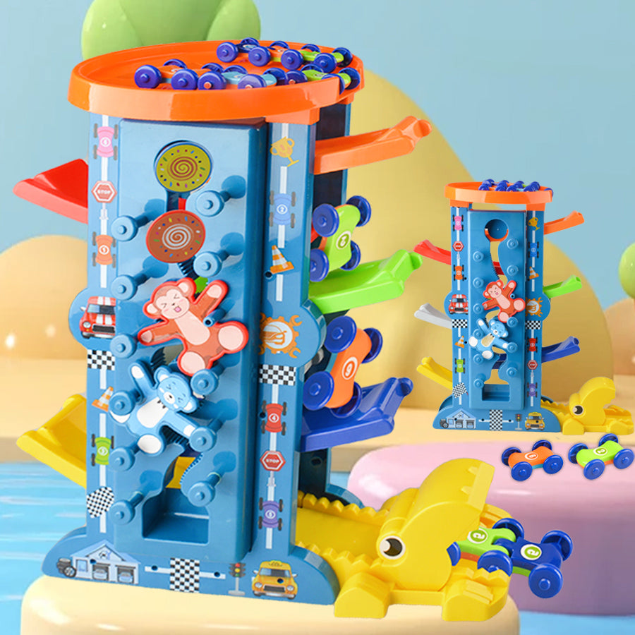 WH6846 Toddler Race Track Car Ramp Toys Motor Skills Race Tracks Car Ramp Vehicle Playsets