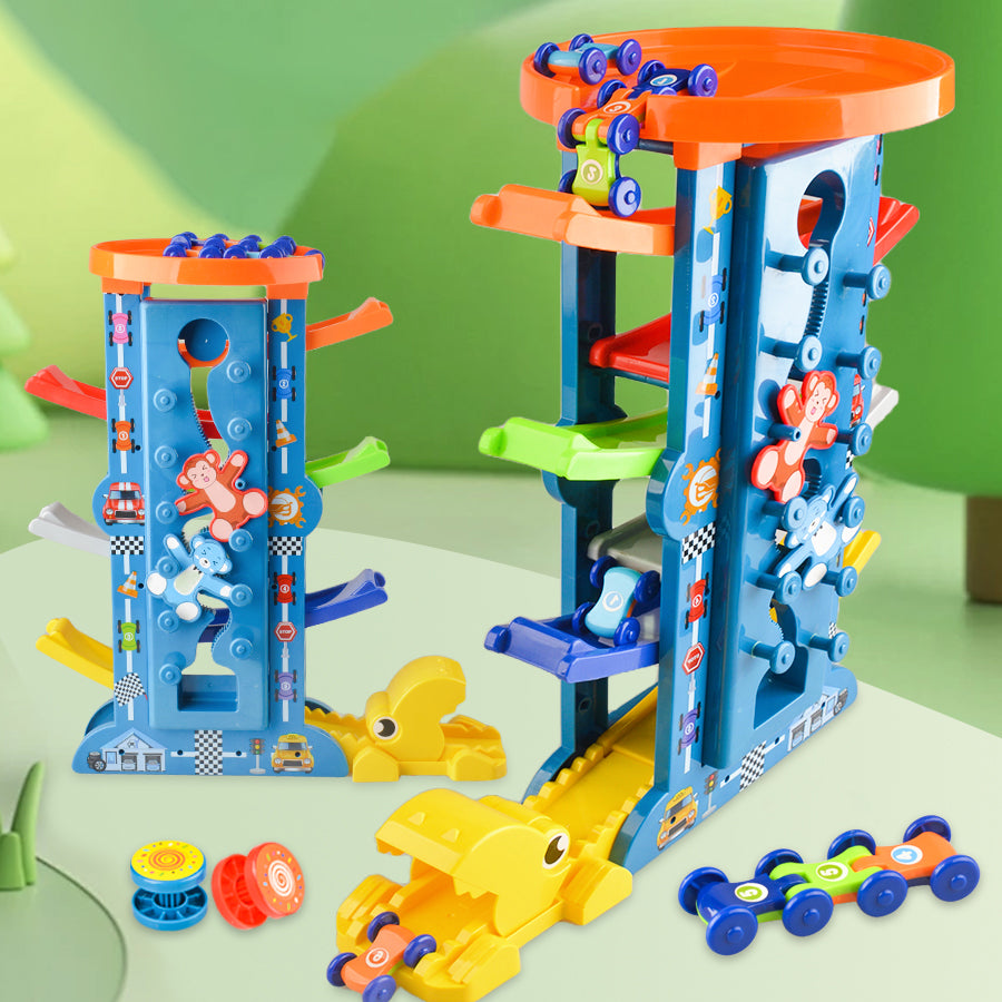 WH6846 Toddler Race Track Car Ramp Toys Motor Skills Race Tracks Car Ramp Vehicle Playsets