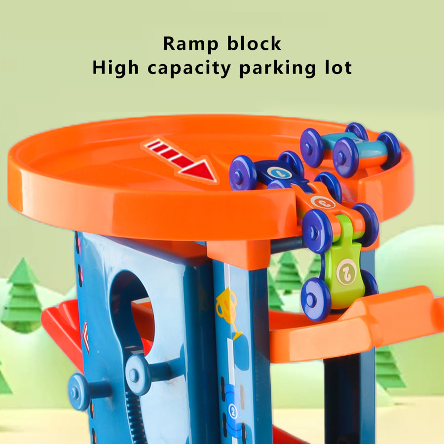 WH6846 Toddler Race Track Car Ramp Toys Motor Skills Race Tracks Car Ramp Vehicle Playsets