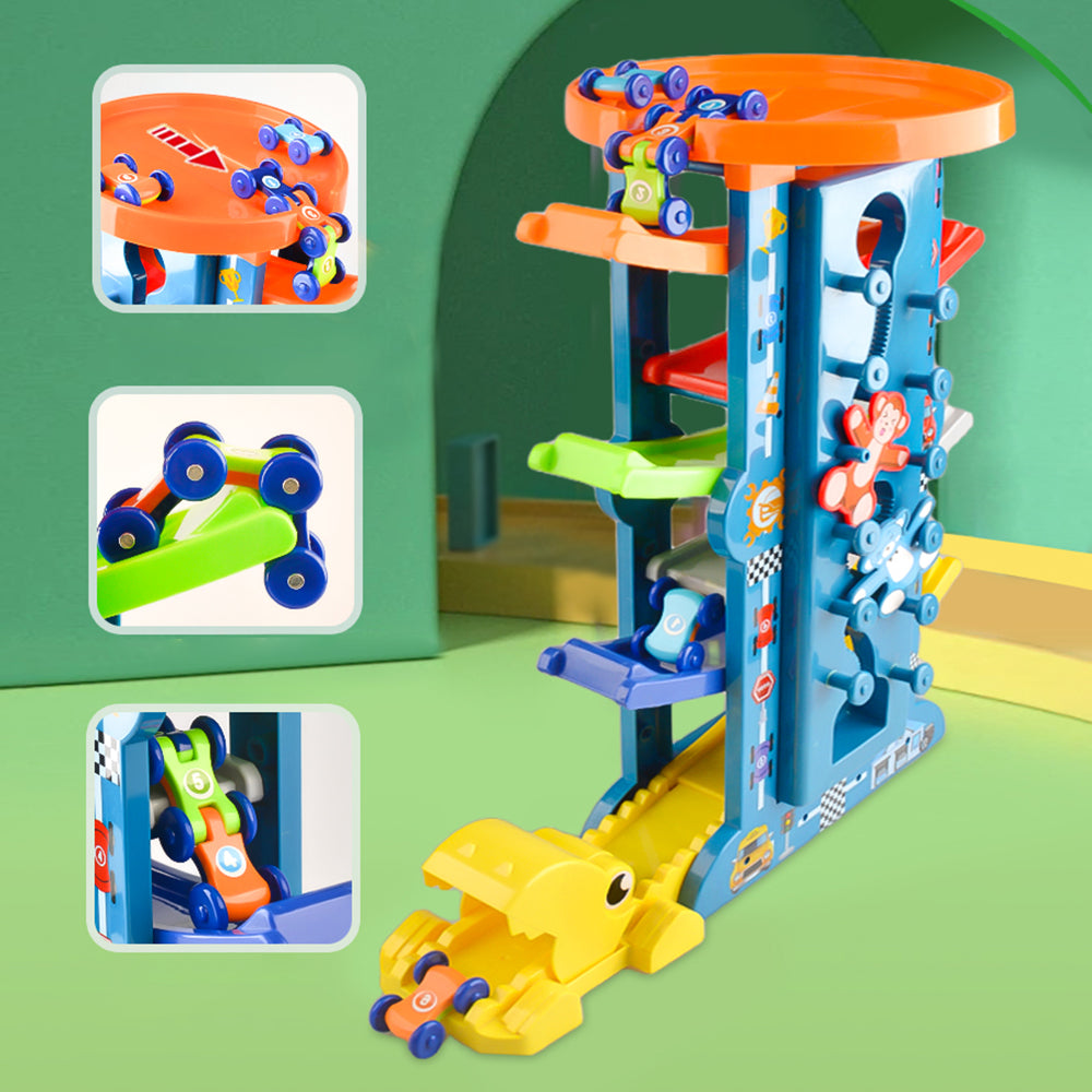WH6846 Toddler Race Track Car Ramp Toys Motor Skills Race Tracks Car Ramp Vehicle Playsets