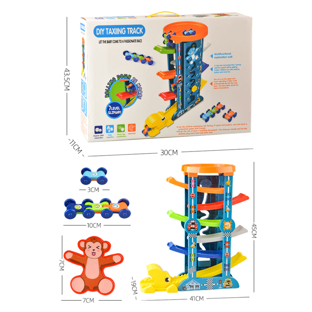 WH6846 Toddler Race Track Car Ramp Toys Motor Skills Race Tracks Car Ramp Vehicle Playsets
