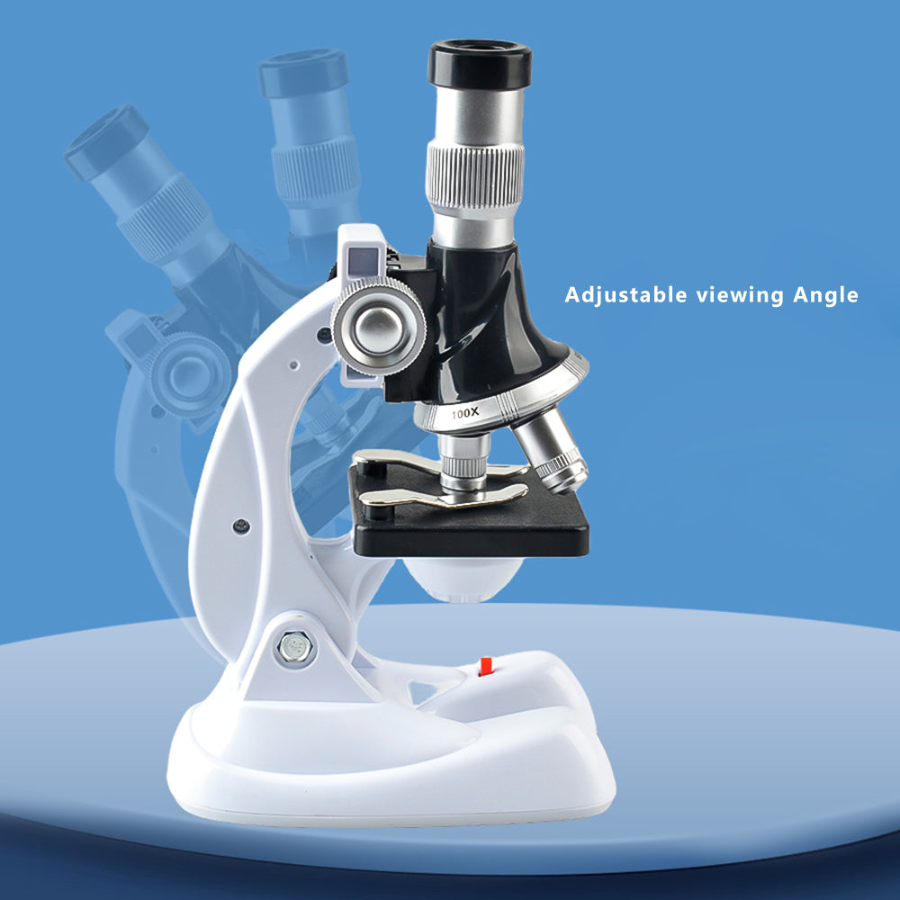QB3303 1 Set Elementary School Student STEM Microscope 1200X Magnification Tools for Children