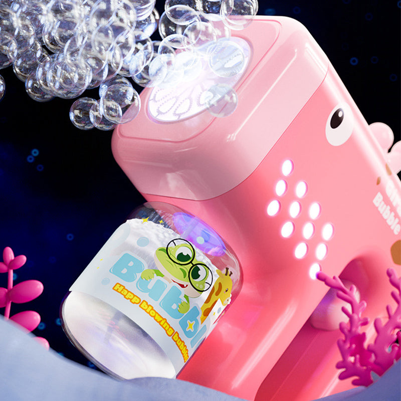 Bubble Gun Machine with Bubble Refill Solution Automatic Bubble Maker for Toddlers Outdoor Bubble Blower Toy