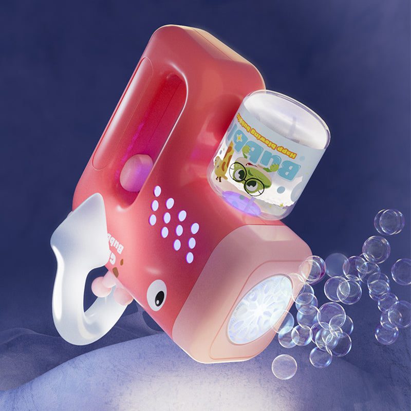 Bubble Gun Machine with Bubble Refill Solution Automatic Bubble Maker for Toddlers Outdoor Bubble Blower Toy