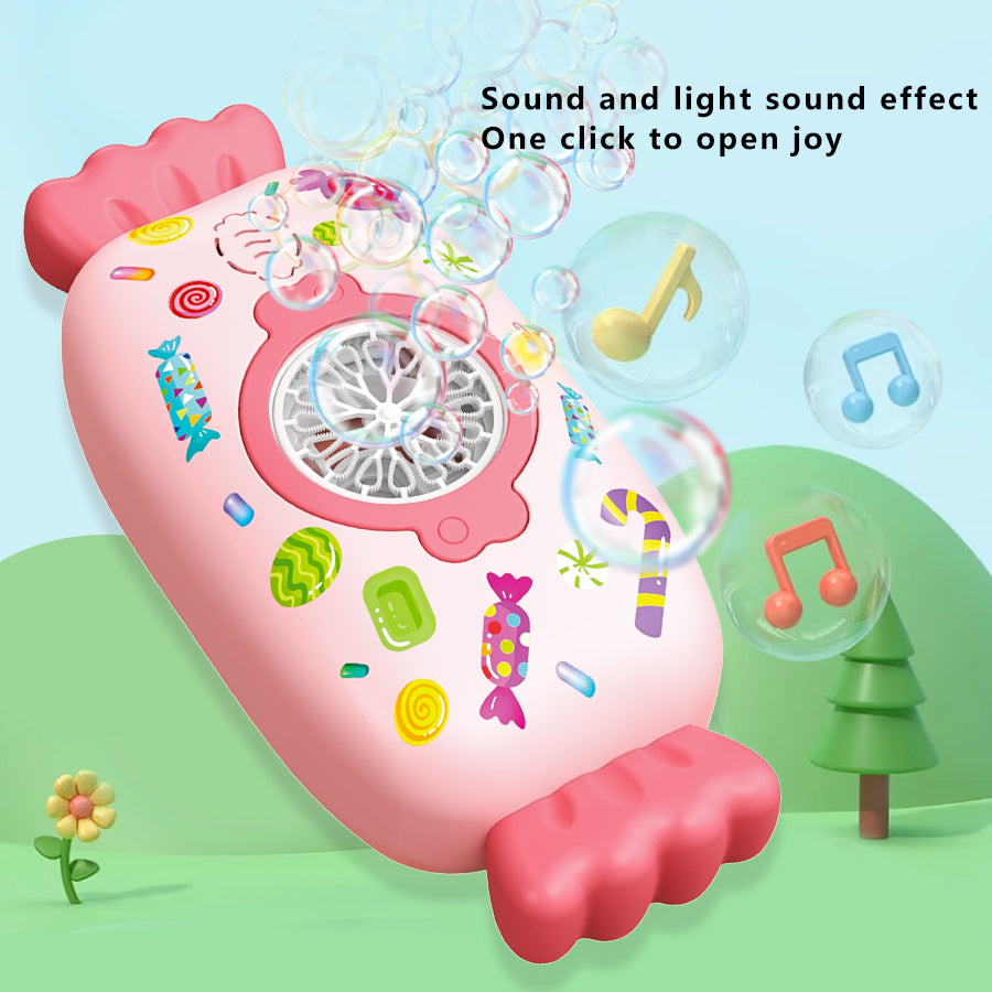 XL6328-1 Kids Music Lighting Bubble Machine Toddler Automatic Bubble Maker Electric Toy Gift