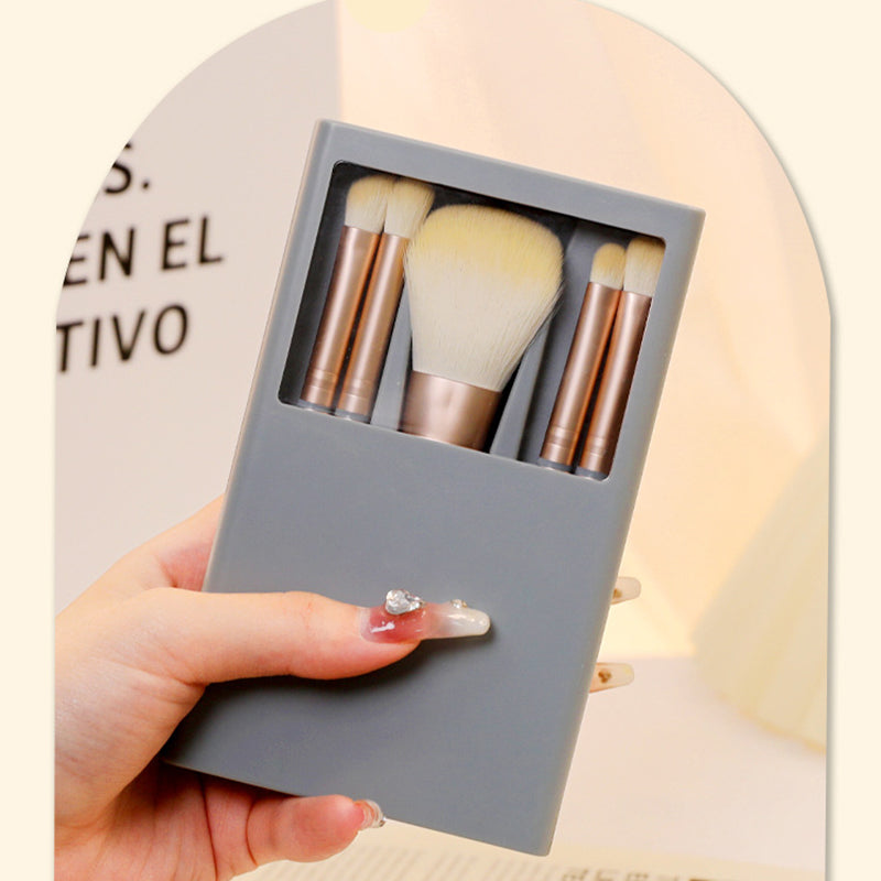 5Pcs/Set Concealer Blending Brush Kit Artificial Fiber Eye Makeup Eyeshadow Makeup Tool - Blue