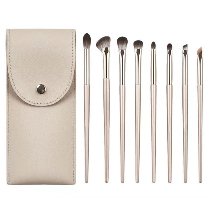 8Pcs / Set Eyeshadow Brush Set Soft Fiber Eye Makeup Brushes with Storage Bag