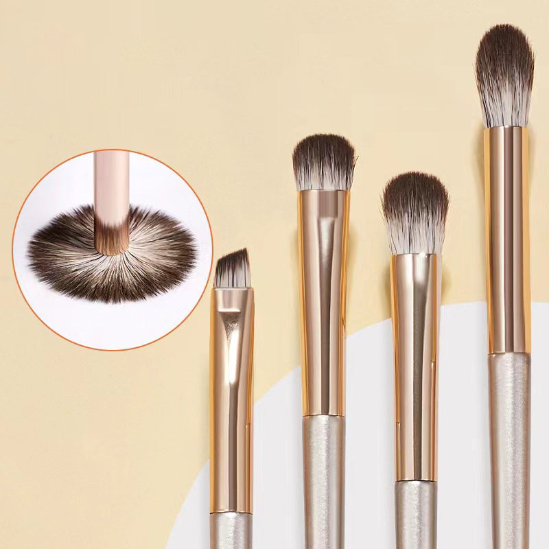 8Pcs / Set Eyeshadow Brush Set Soft Fiber Eye Makeup Brushes with Storage Bag