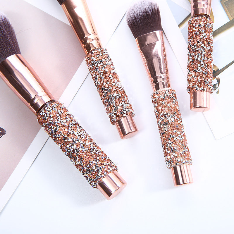 10Pcs / Set Fiber Eyeshadow Brush Basic Blusher Eyebrow Makeup Kit Brush for Blusher, Blending Concealer