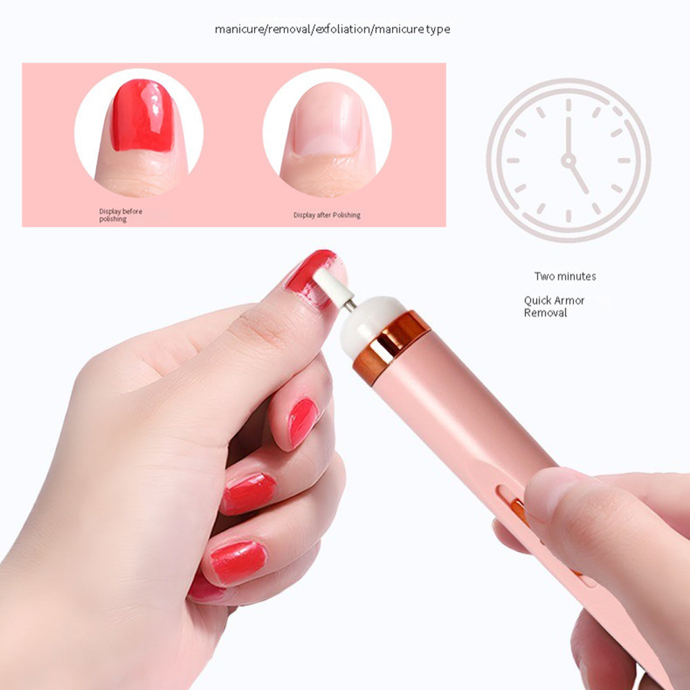 Electric Nail Drill Machine Mini Nail Grinding Pen Manicure and Pedicure Kit for Grinding, Polishing - White