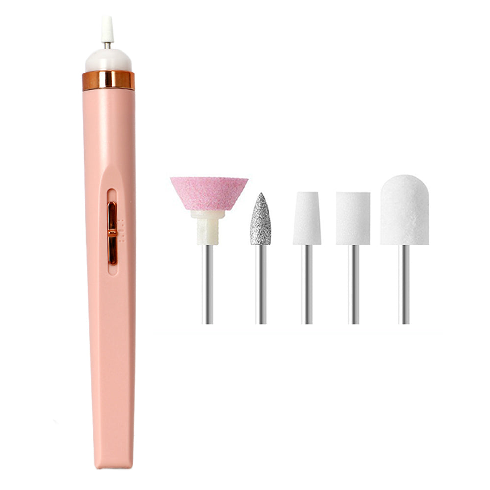 Electric Nail Drill Machine Mini Nail Grinding Pen Manicure and Pedicure Kit for Grinding, Polishing - White