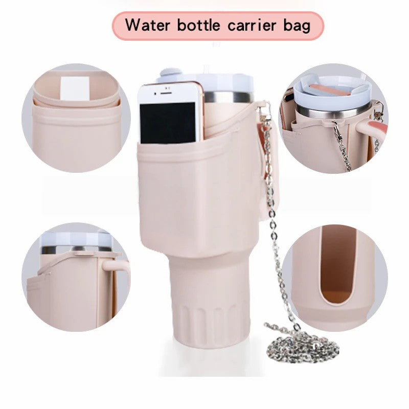 45676 Silicone Water Bottle Protective Cover for Stanley Cup 40 OZ Water Bottle Phone Holder