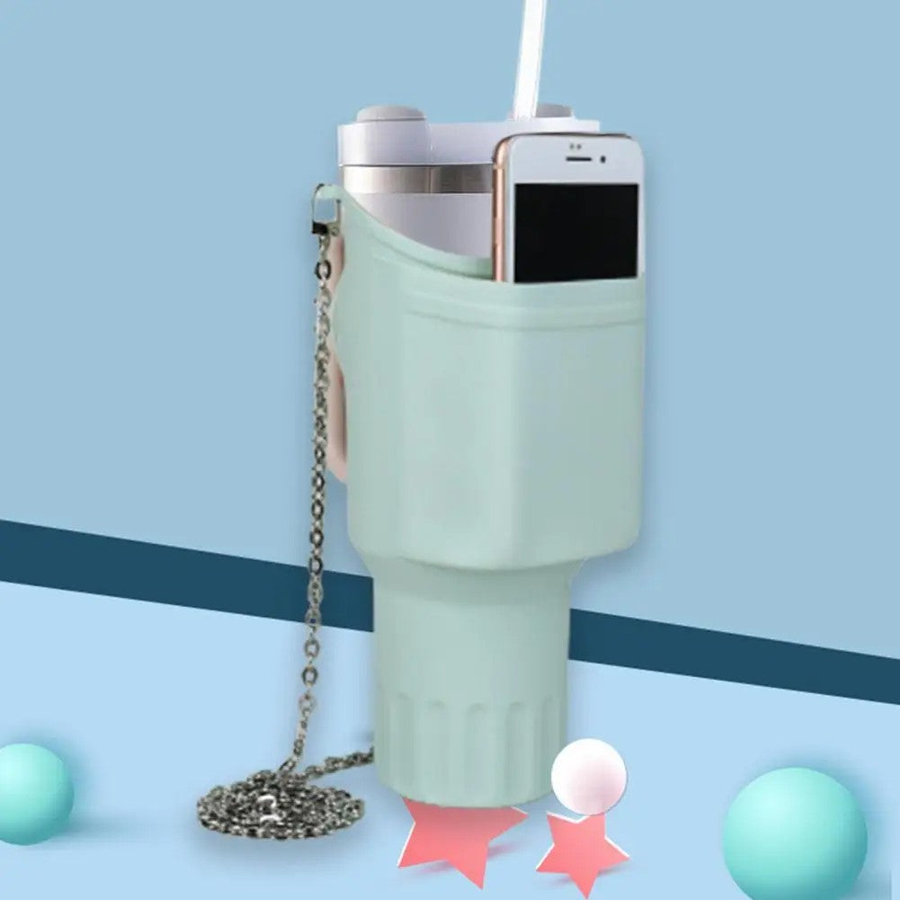 45676 Silicone Water Bottle Protective Cover for Stanley Cup 40 OZ Water Bottle Phone Holder