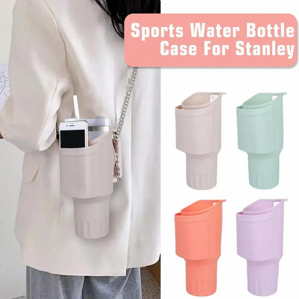 45676 Silicone Water Bottle Protective Cover for Stanley Cup 40 OZ Water Bottle Phone Holder