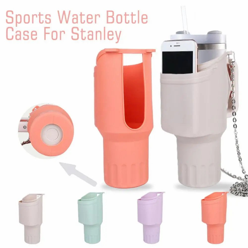 45676 Silicone Water Bottle Protective Cover for Stanley Cup 40 OZ Water Bottle Phone Holder