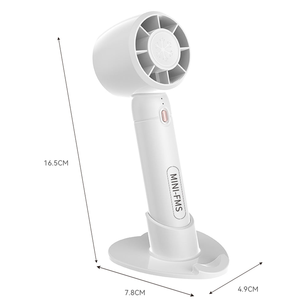 A68 Hair Dryer Style Handheld Fan 3 Wind Speed Mini Cooling Fan Phone Holder Stand - Green