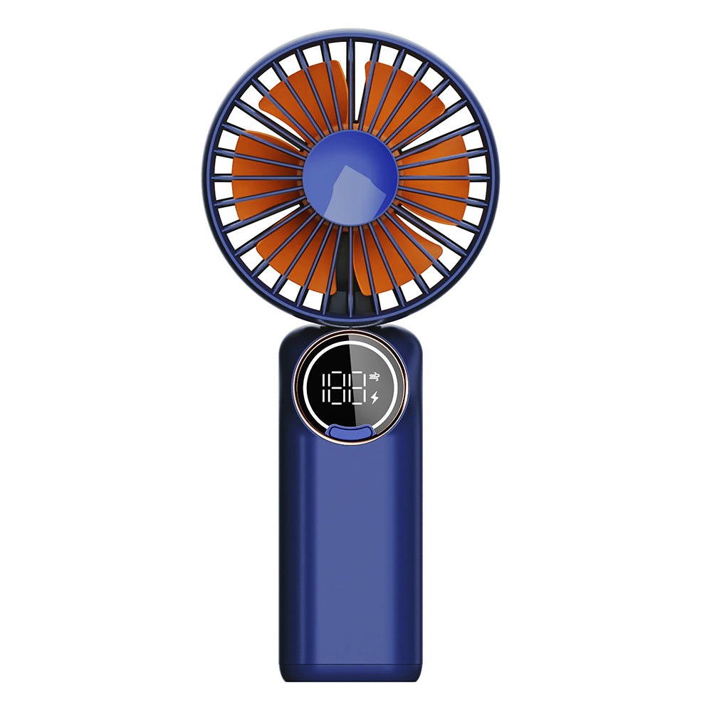 Z3 Portable Handheld Cooling Fan with Digital Display 2400mAh 24 Hours Rechargeable Summer Fan - Blue