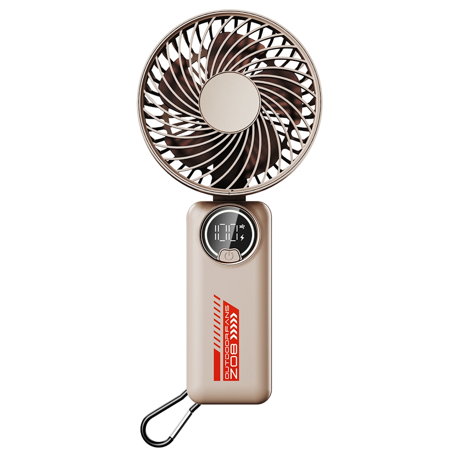 Z08 Portable 3600mAh Rechargeable Cooling Fan Outdoor Handheld Summer Fan - Pink