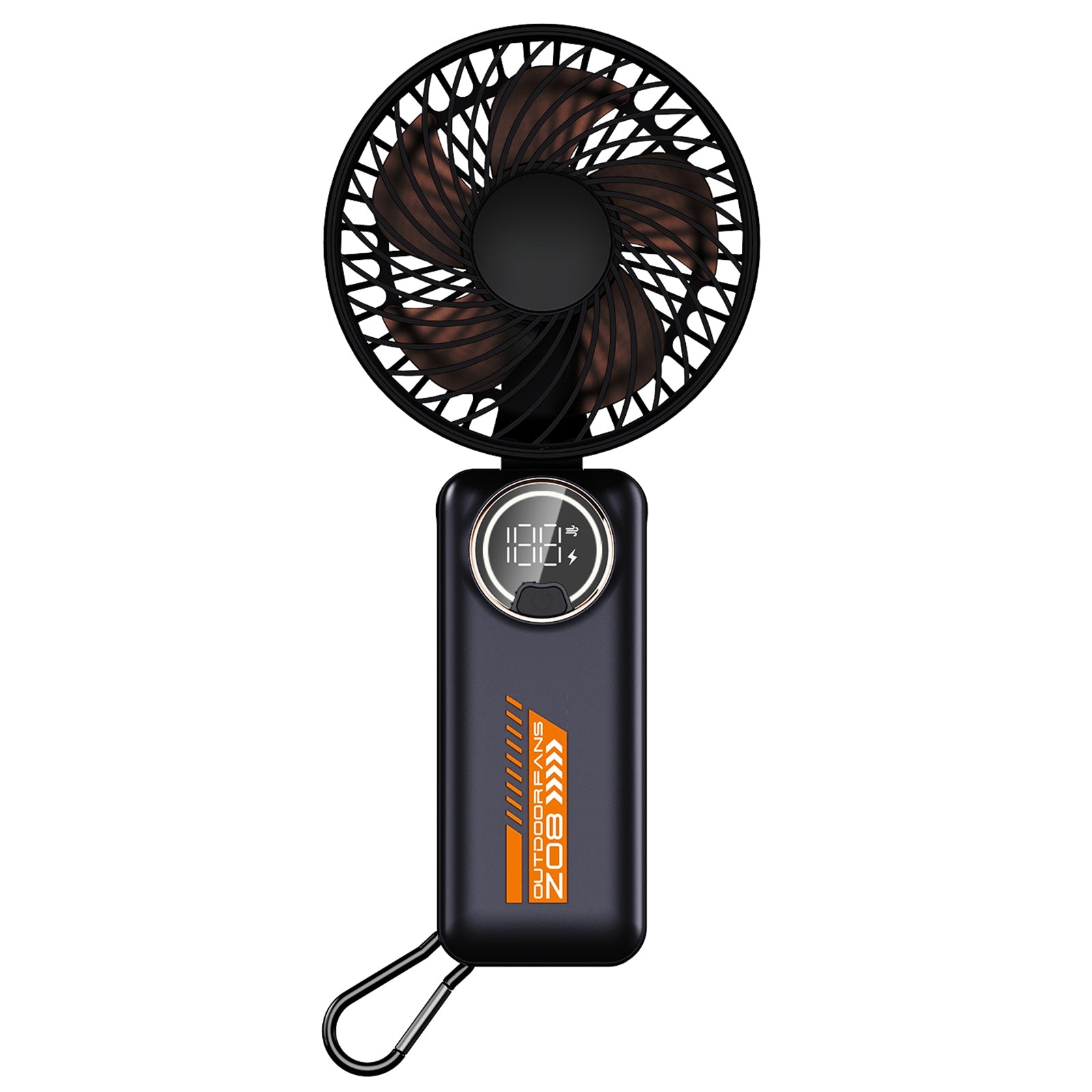 Z08 Foldable 10000mAh Rechargeable Cooling Fan Outdoor Handheld Summer Fan - Pink