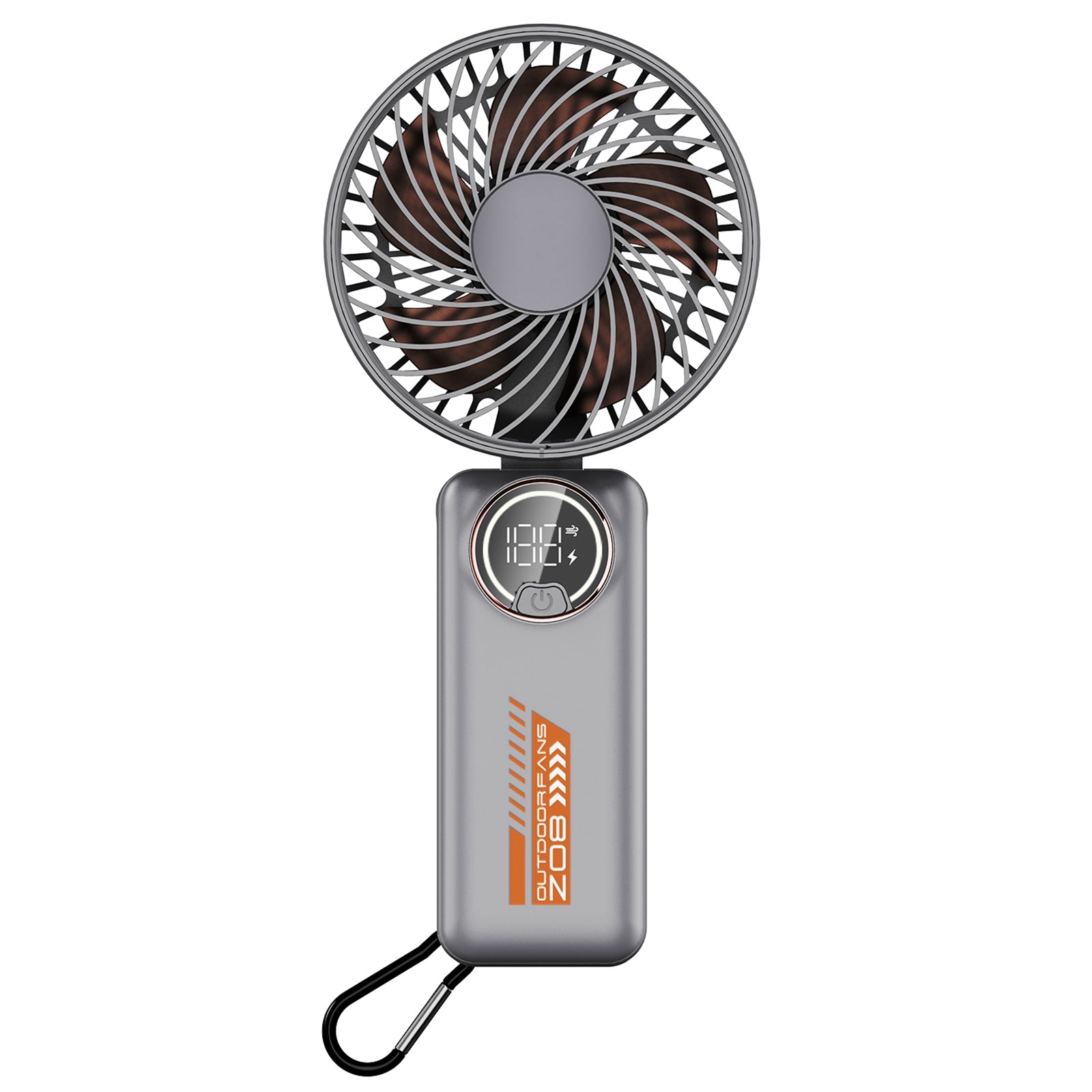 Z08 Foldable 10000mAh Rechargeable Cooling Fan Outdoor Handheld Summer Fan - Pink