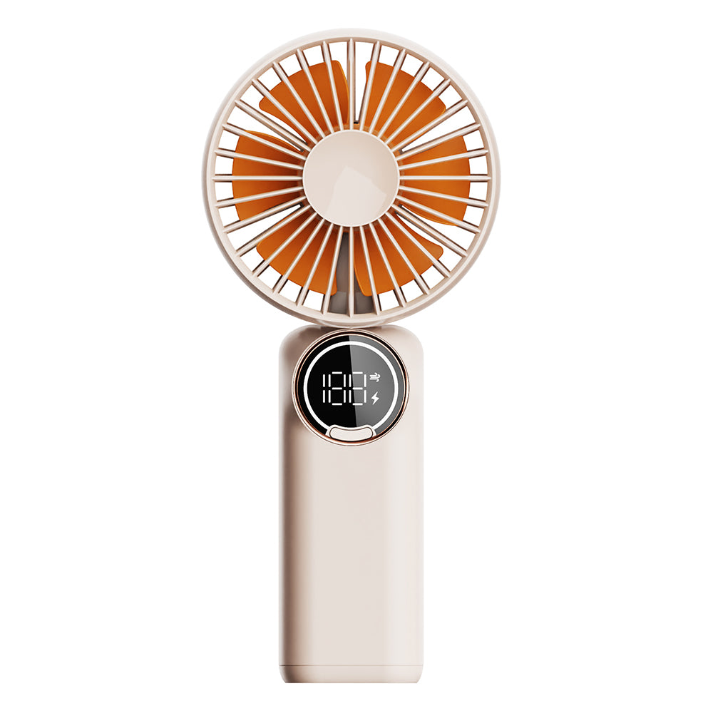 z3 6 Speeds Digital Display Cooling Fan Low Noise 180 Degree Rotatable Handheld Fan - Blue