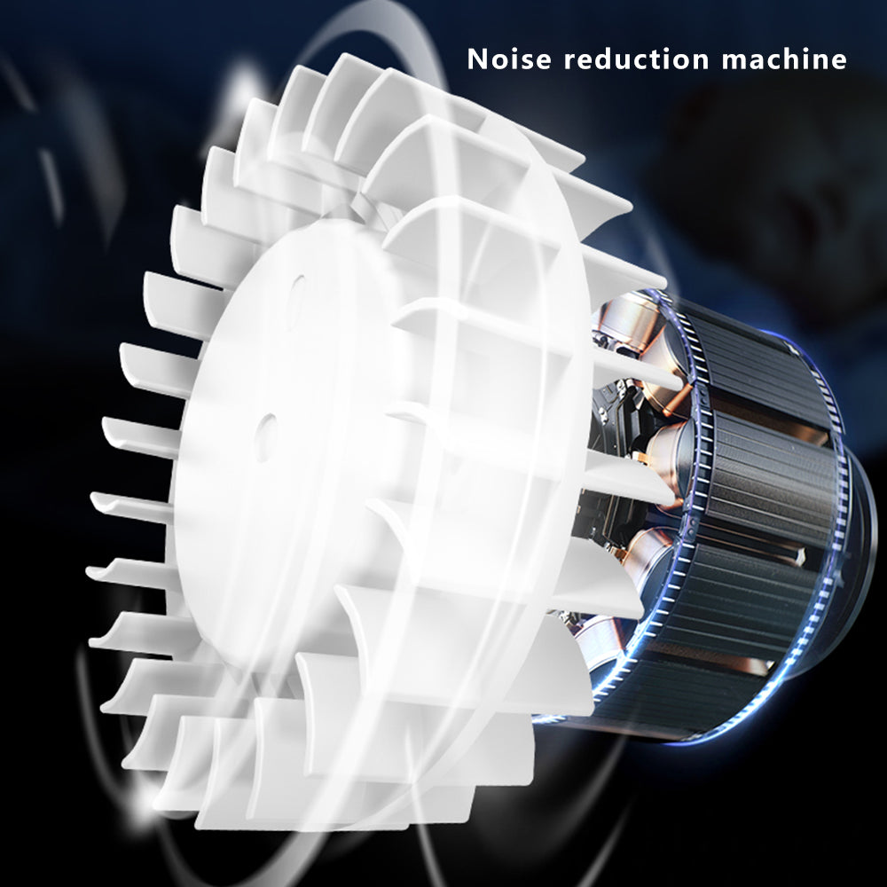 5 Gears Adjustable Neck Hanging Fan Brushless Motor Cooling Fan with Digital Display - Blue