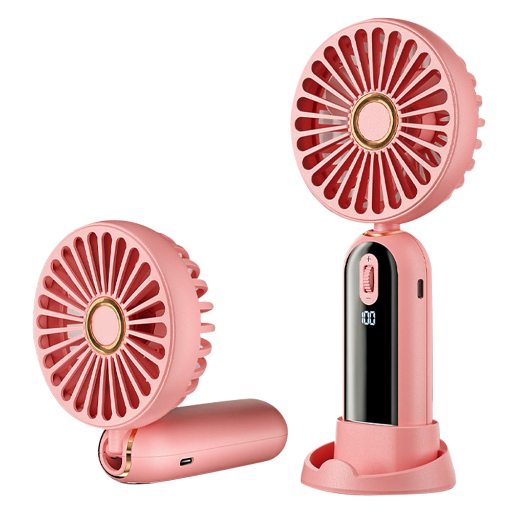 F188 Portable USB Rechargeable Cooling Fan 100 Wind Speeds Handheld Summer Fan - Blue