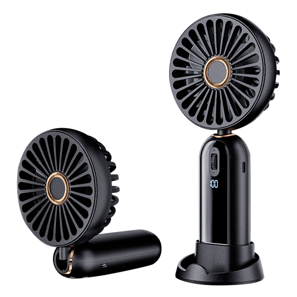 F188 Portable USB Rechargeable Cooling Fan 100 Wind Speeds Handheld Summer Fan - Blue