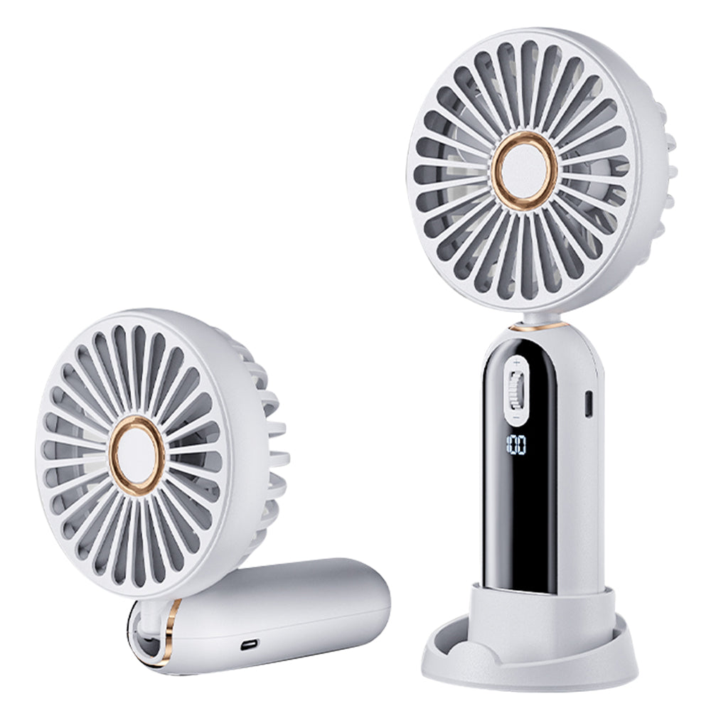 F188 Portable USB Rechargeable Cooling Fan 100 Wind Speeds Handheld Summer Fan - Blue