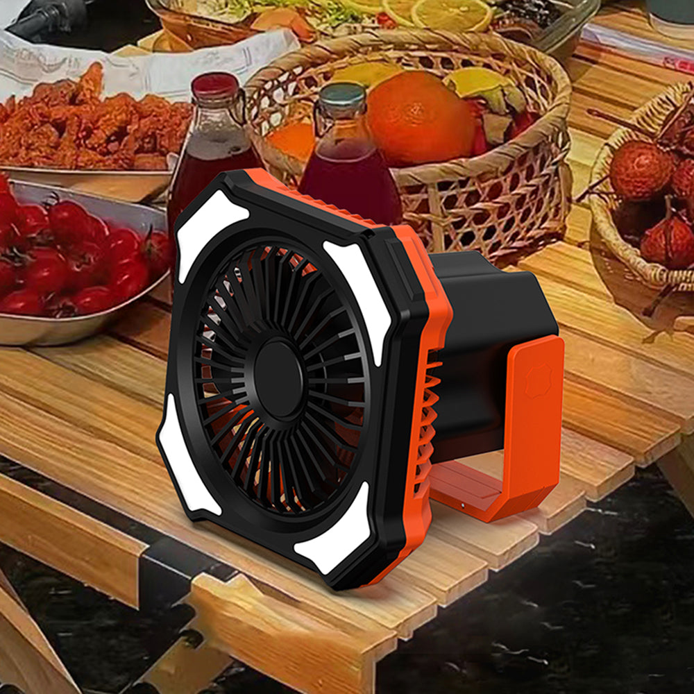 Multi-function Outdoor Camping Emergency Light Power Bank Remote Control Fan with Hook