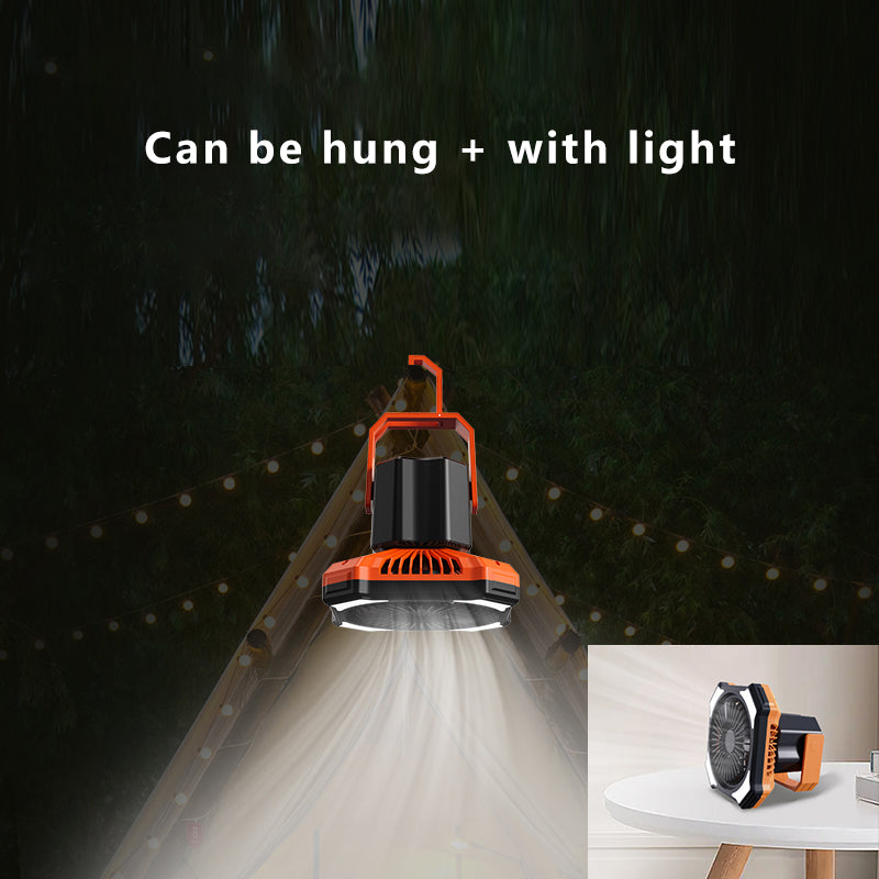 Multi-function Outdoor Camping Emergency Light Power Bank Remote Control Fan with Hook