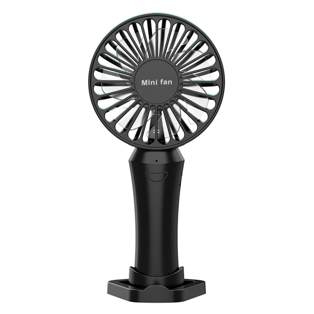 808 Rechargeable Handheld Fan Summer Cooler Desktop Cooling Fan - Black