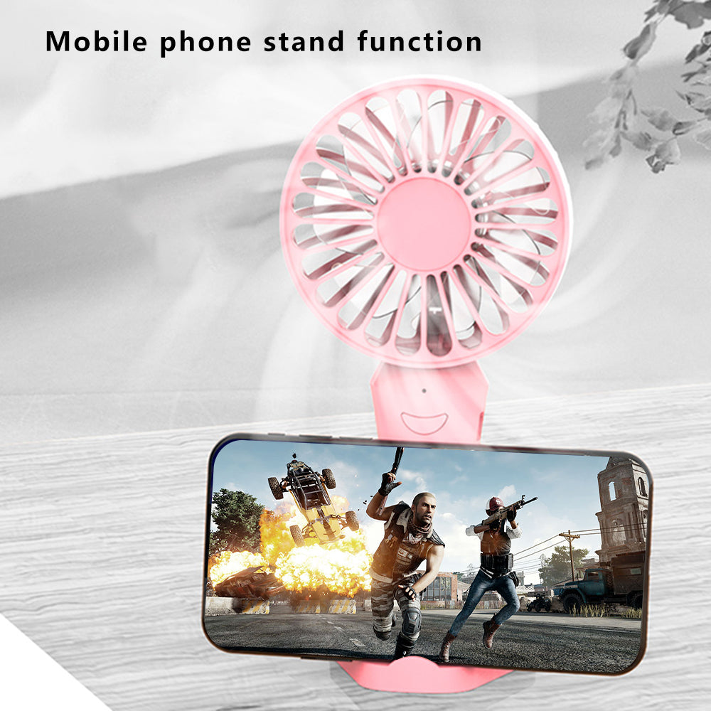 808 Rechargeable Handheld Fan Summer Cooler Desktop Cooling Fan - Black
