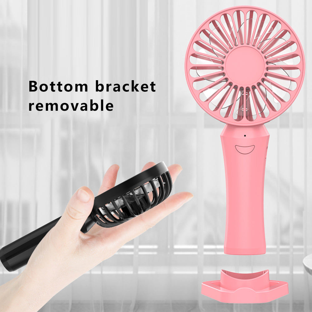 808 Rechargeable Handheld Fan Summer Cooler Desktop Cooling Fan - Black