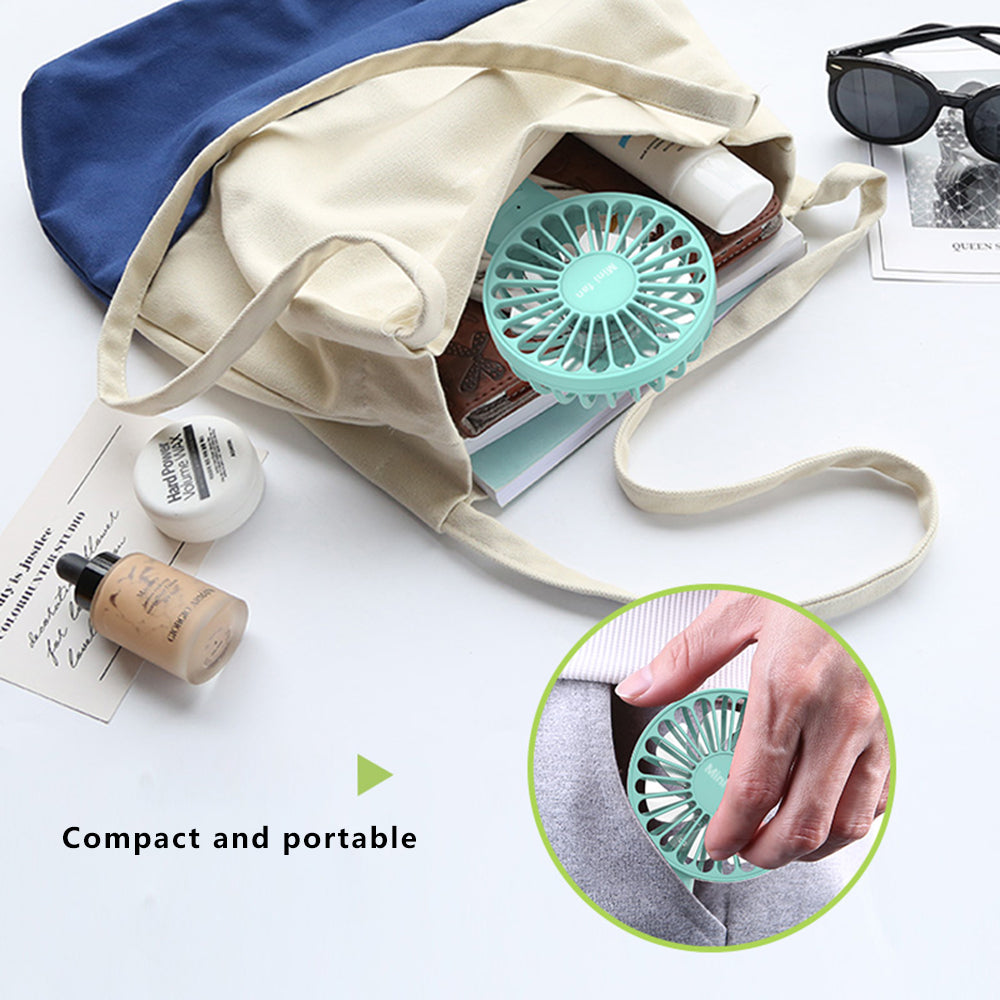 808 Rechargeable Handheld Fan Summer Cooler Desktop Cooling Fan - Black