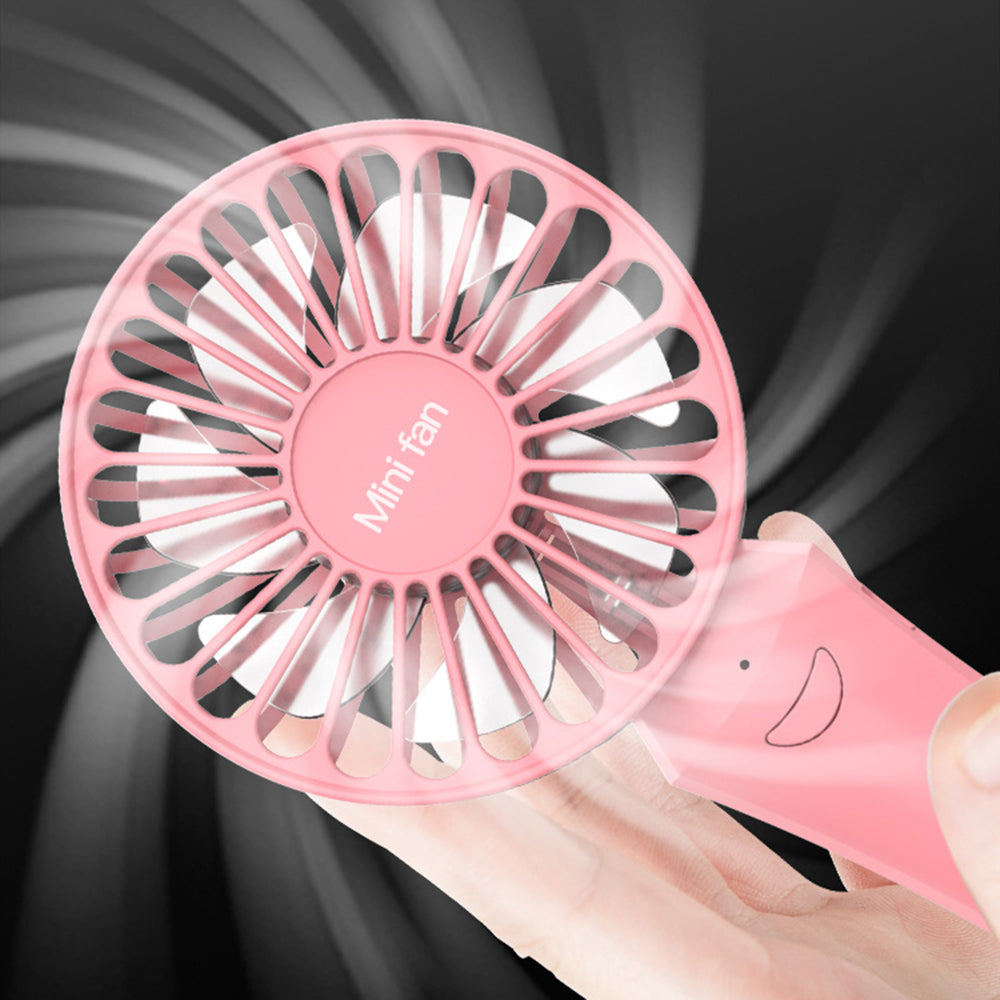 808 Rechargeable Handheld Fan Summer Cooler Desktop Cooling Fan - Black