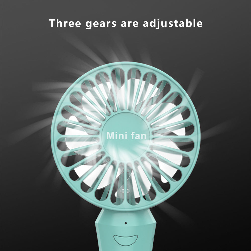 808 Rechargeable Handheld Fan Summer Cooler Desktop Cooling Fan - Black