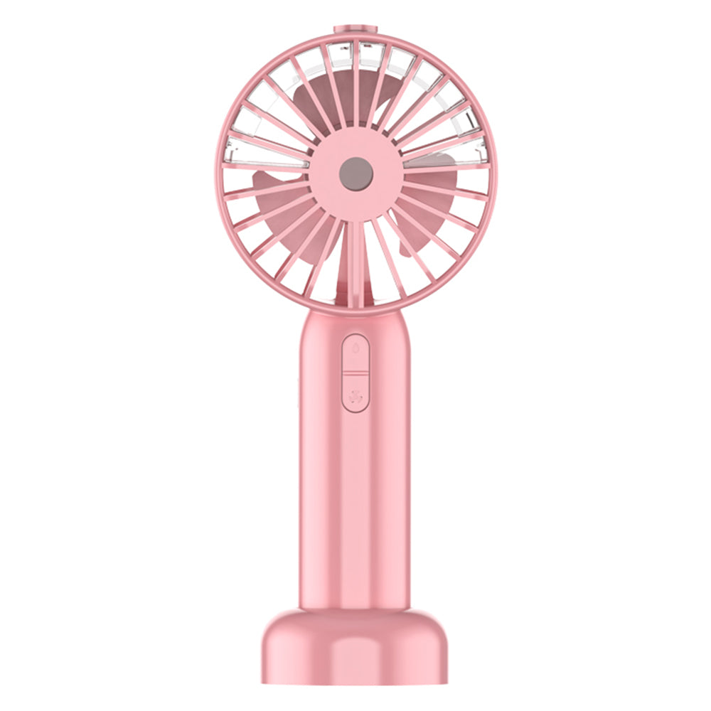 Mini18 Three Speeds Silent Summer Cooling Fan Nano Spray Mini Handheld Fan - Pink
