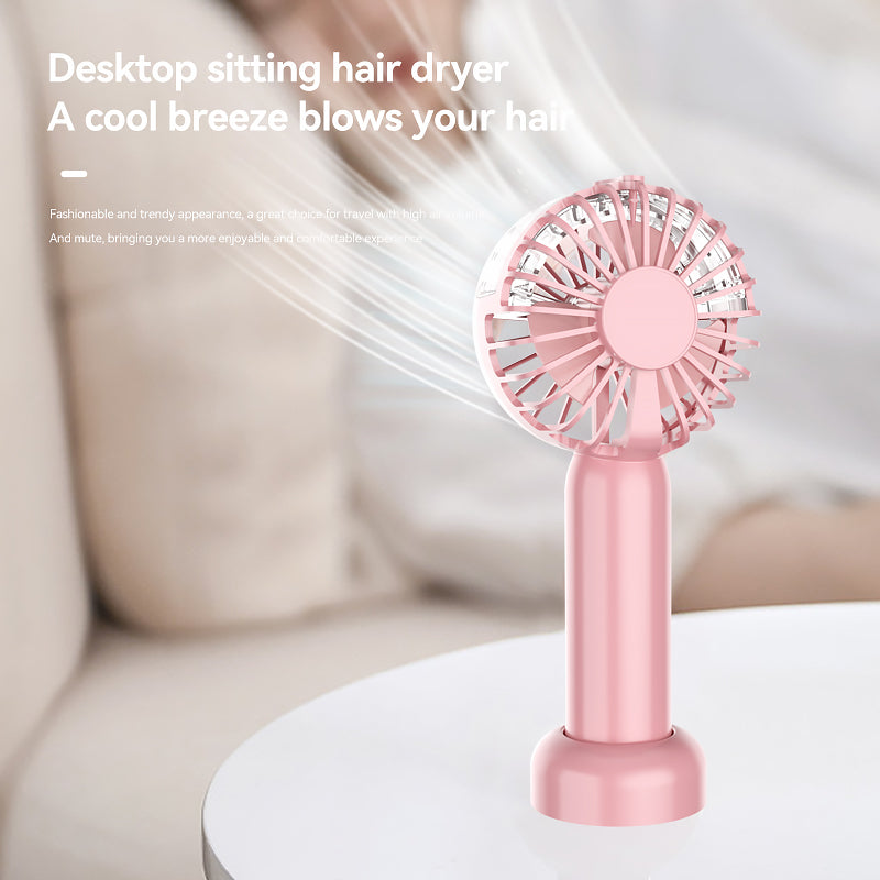 Mini18 Three Speeds Silent Summer Cooling Fan Nano Spray Mini Handheld Fan - Pink