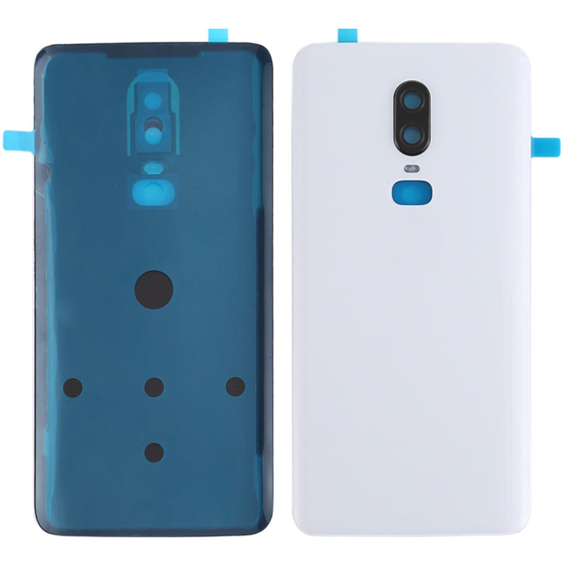 For OnePlus 6 OEM Battery Housing Cover Repair Part + Camera Lens Cover - Black