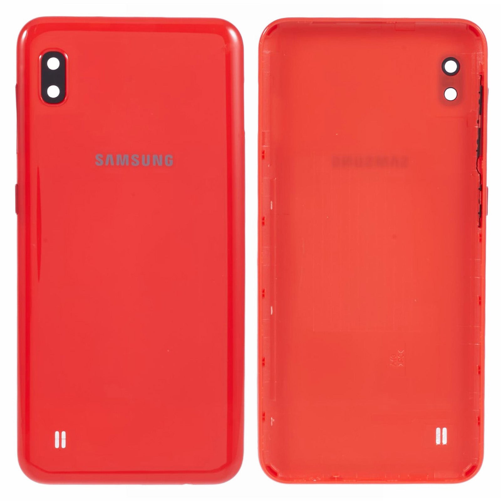 For Samsung Galaxy A10 SM-A105 OEM Battery Housing Cover Repair Part + Camera Lens Cover - Red