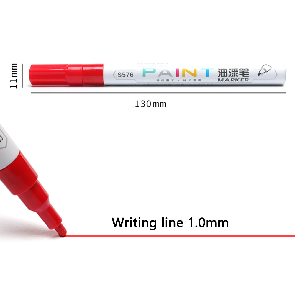 DELI S576 12Pcs/Pack Paint Pens for Artistic Drawing, DIY Crafting, Coloring, Note-Taking Marker Pen - Black