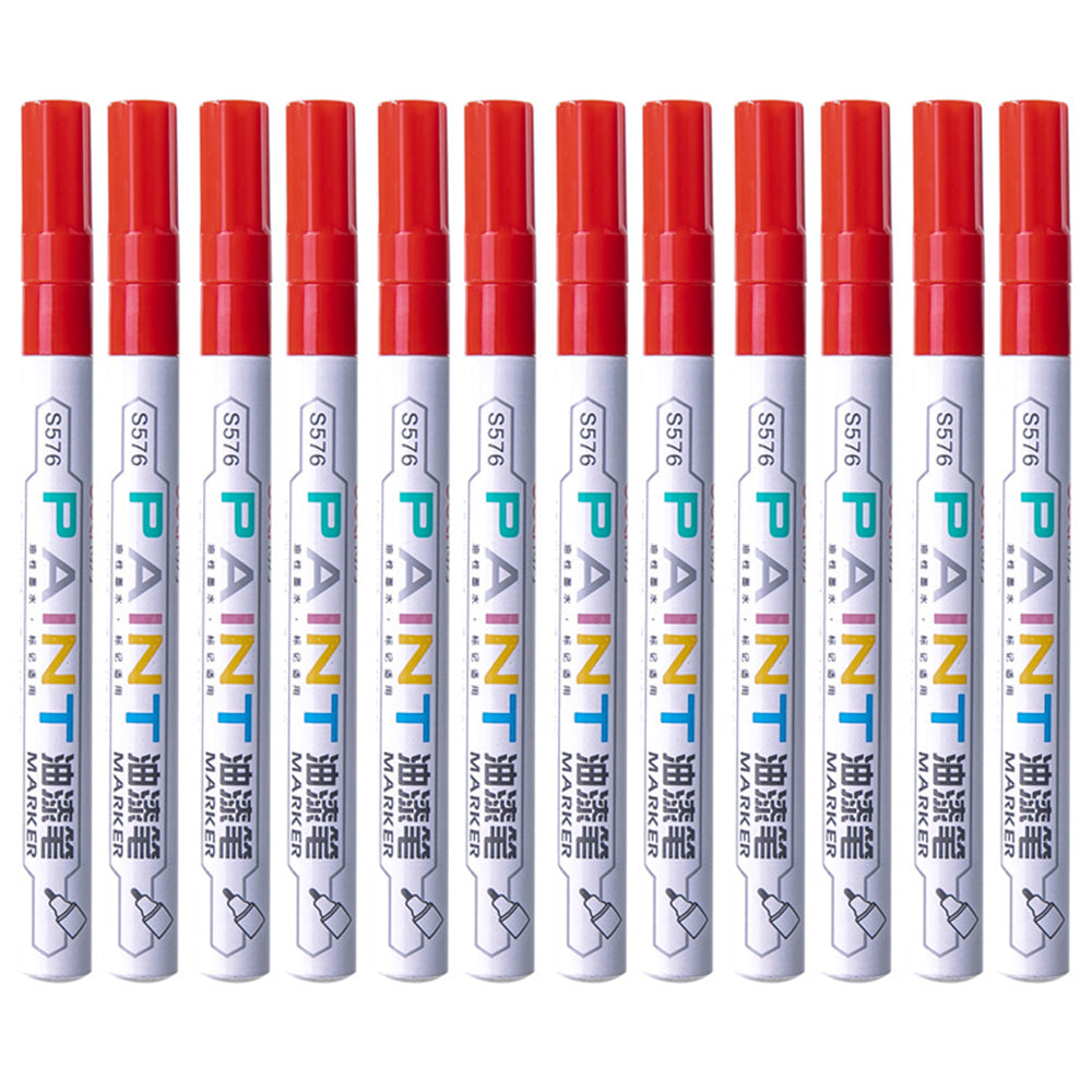 DELI S576 12Pcs/Pack Paint Pens for Artistic Drawing, DIY Crafting, Coloring, Note-Taking Marker Pen - Black
