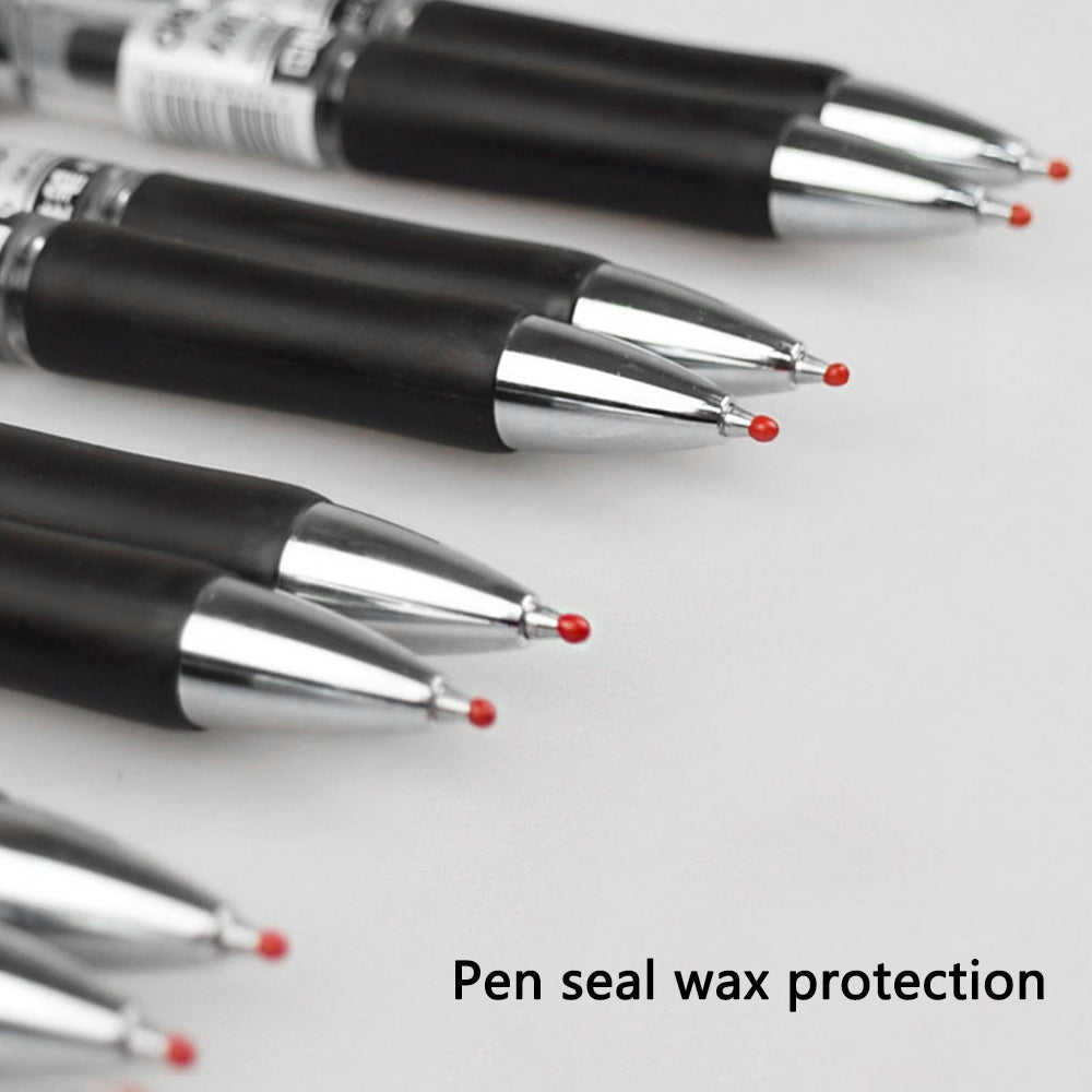 DELI 33388 12Pcs 0.5mm Press Retractable Gel Pen Office School Supplies - Black