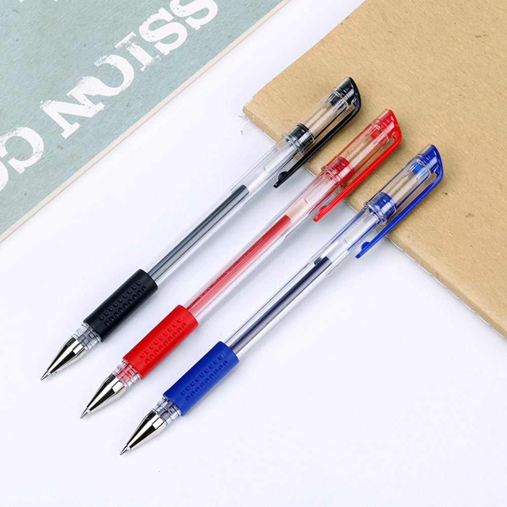 DELI 6600ES 12Pcs Gel Ink Pens Smooth Writing 0.5mm Office School Gel Pen - Black