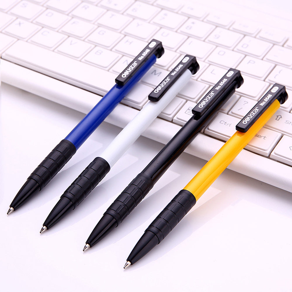 DELI 6546 36-Pack Ball Point Pens 0.7mm Bullet Tip Pen with Pen Clip for Students, Business Office - Black