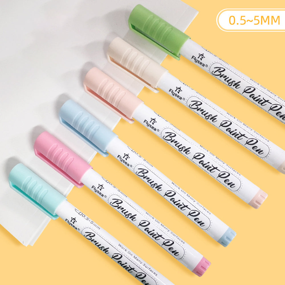 FLYSEA FS-2BR 24Pcs / Box Soft Tip Acrylic Markers Paint Pens Water-Based Pens for Glass Ceramic Paper