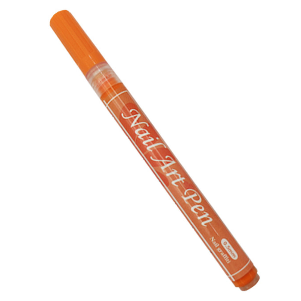 FLYSEA NA-5 Nail Art Pens 0.5mm Fine Tip Quick Drying Graffiti Dotting Acrylic Marker Pens - Black