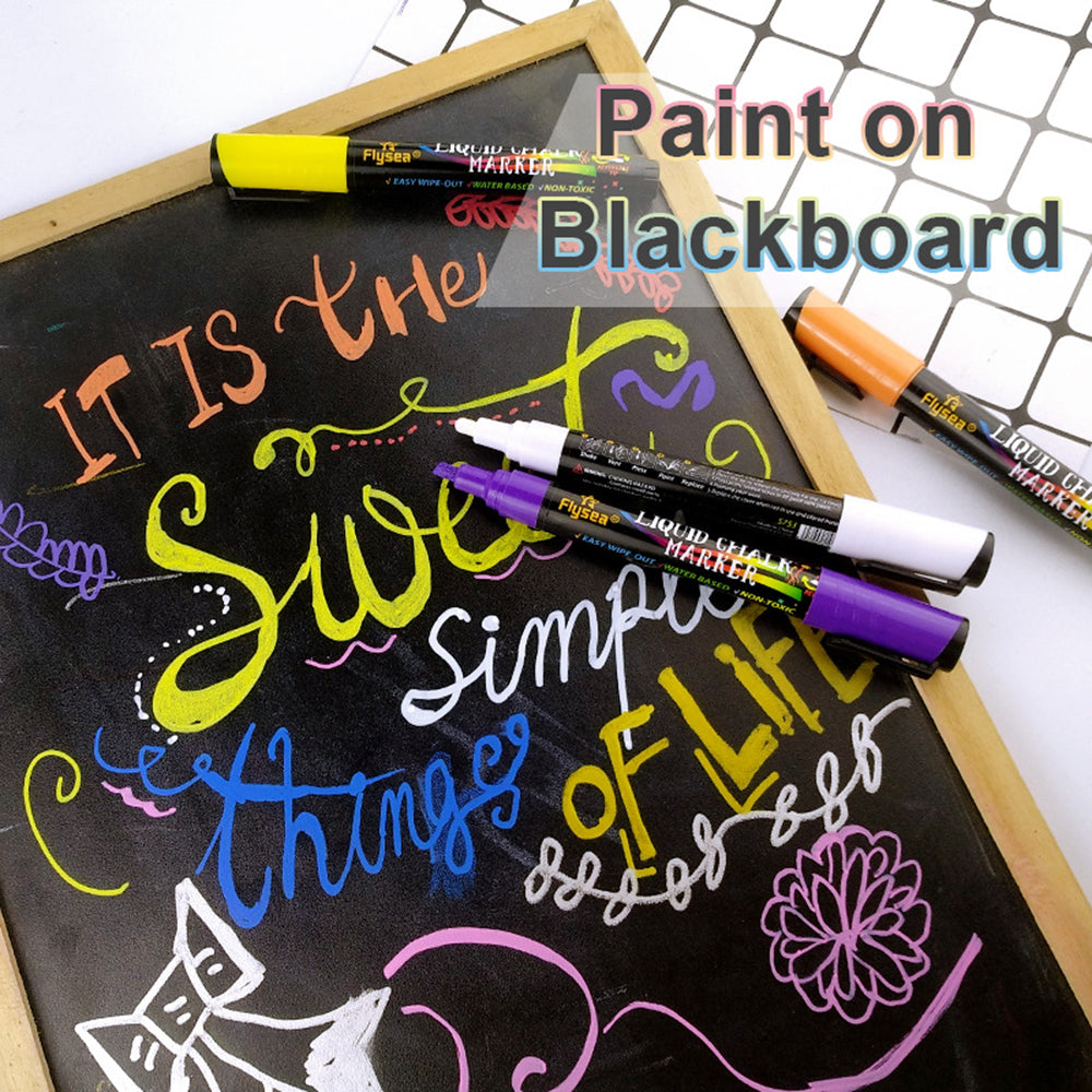 FLYSEA S753 12Pcs Whiteboard Markers Colour Erasable Ink Pen for Home School Office Uses